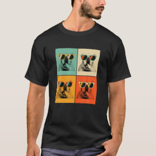 Camiseta Bulldog Retro Con Gafas De Sol Perro Lover Regalo