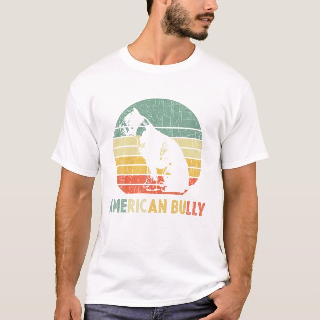 Camiseta Bulldog retro estadounidense Bully T Shirt Pitty P (Anverso)