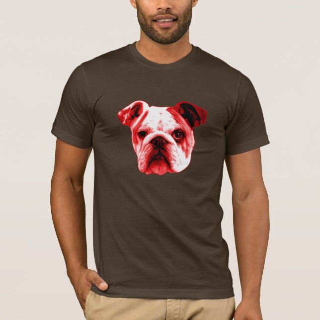 Camiseta Bulldog rojo americano - los mejores perros (Anverso)