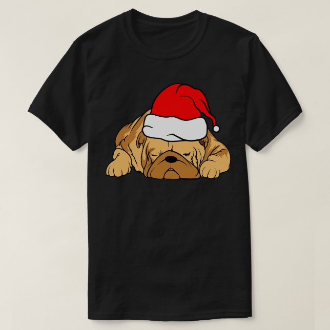Camiseta Bulldog Santa (Diseño del anverso)