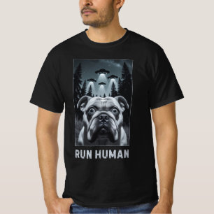 Camiseta Bulldog Selfie OVNI Fun Design Gift