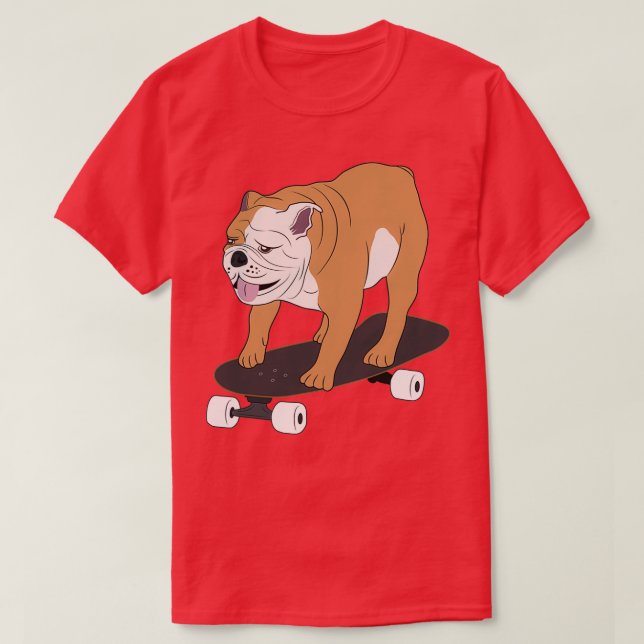 Camiseta Bulldog Skateboarding (Diseño del anverso)