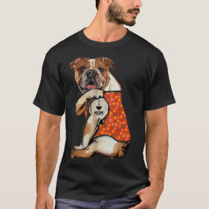 Camiseta Bulldog Tatuaje De Perro Me Encanta Las Madres De