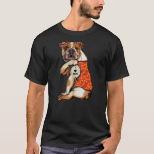Camiseta Bulldog Tatuaje De Perro Me Encanta Las Madres De