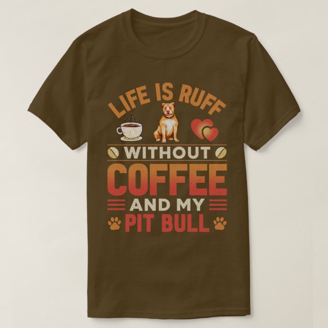 Camiseta Bulldog Y Café De Techo (Diseño del anverso)