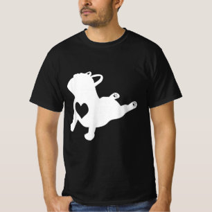 Camiseta Bulldog Yoga Pose Love Heart Workout Gift