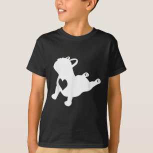 Camiseta Bulldog Yoga Pose Love Heart Workout Gift