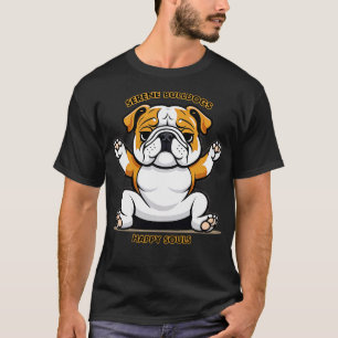 Camiseta Bulldog Yoga Serene Bulldoges Felices Almas