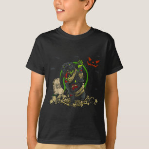 Camiseta Bulldog Zombie Perro Divertido Perro Zombie Hallow