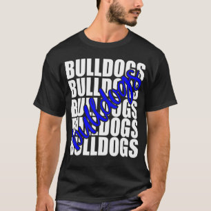 Camiseta Bulldoges Blue School Deportes Equipo de fans Espí
