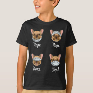 Camiseta Bulldoges de la máscara de perro del Bulldog franc