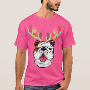 Camiseta Bulldoges divertidos de XMAS con Navidades de Antl