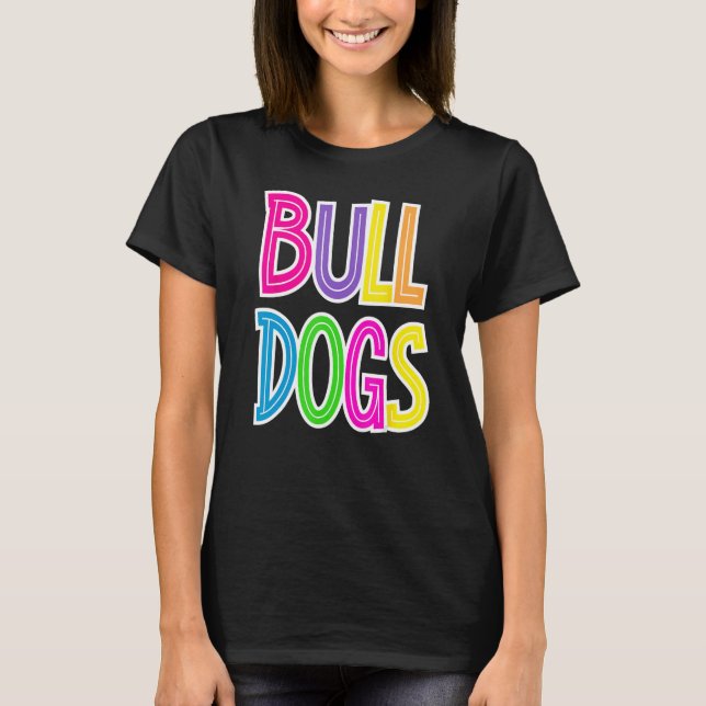 Camiseta Bulldoges Escolar Espíritu Bulldog Uso Espíritu (Anverso)