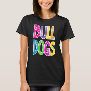 Camiseta Bulldoges Escolar Espíritu Bulldog Uso Espíritu