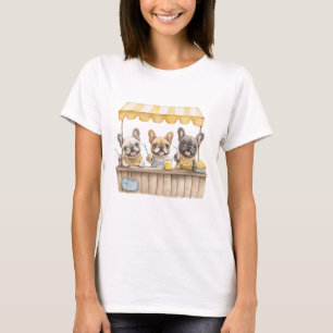 Camiseta Bulldoges Franceses Con Base De Lemonada