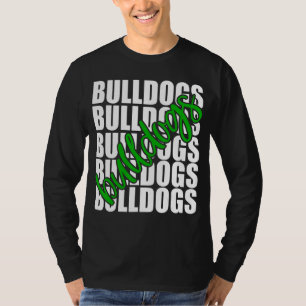 Camiseta Bulldoges Green School Deportes Equipo de fans