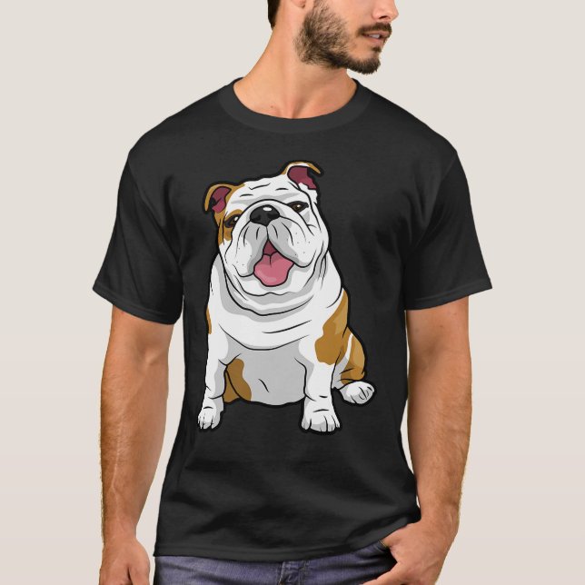 Camiseta BULLDOGES INGLESES asombrosos perros de Bulldog di (Anverso)
