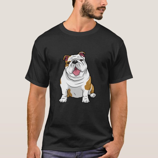 Camiseta BULLDOGES INGLESES asombrosos perros de Bulldog di (Anverso)