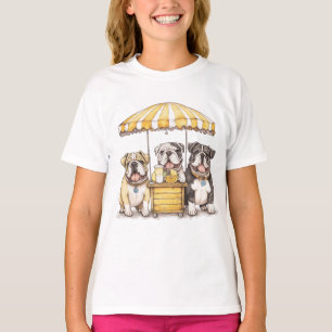 Camiseta Bulldoges ingleses con soporte de lamonada