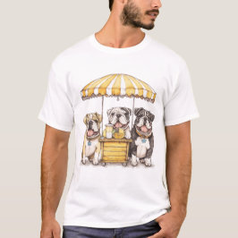Camiseta Bulldoges ingleses con soporte de lamonada