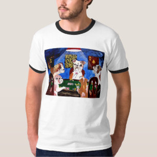 CAMISETA BULLDOGES INGLESES DE LOS BULLDOGES QUE JUEGAN EL