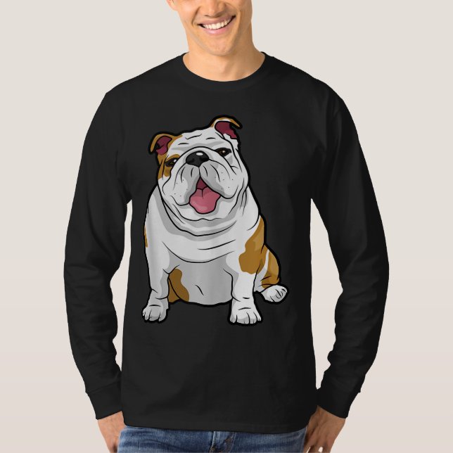 Camiseta Bulldoges ingleses sorprendentes perros de Bulldog (Anverso)