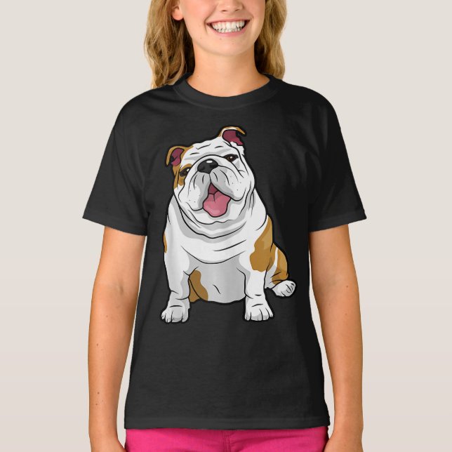 Camiseta Bulldoges ingleses sorprendentes perros de Bulldog (Anverso)