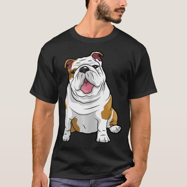 Camiseta Bulldoges ingleses sorprendentes perros de Bulldog (Anverso)