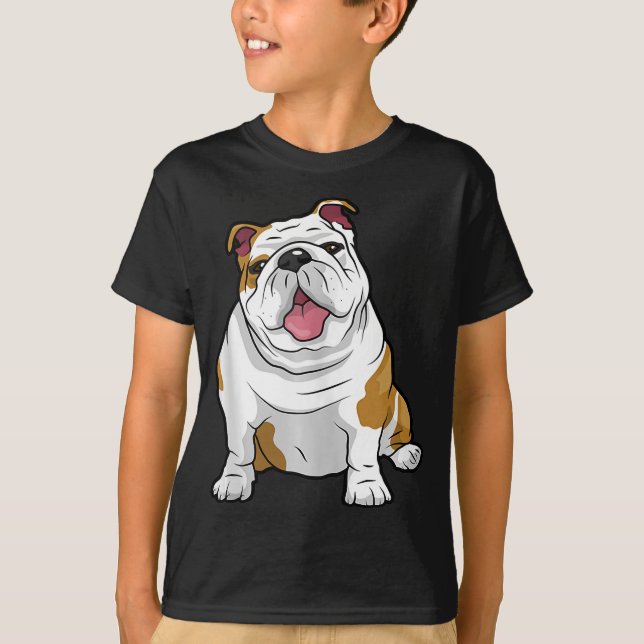 Camiseta Bulldoges ingleses sorprendentes perros de Bulldog (Anverso)