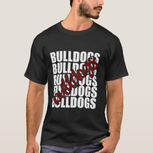 Camiseta Bulldoges Maroon School Deportes Equipo Espiritual