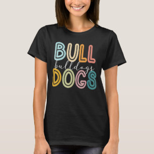 Camiseta Bulldoges Mascot School Spirit Sports Chequean el