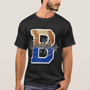Camiseta Bulldogs Baseball Team Mascot Pride School Spirits