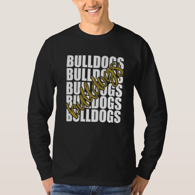 Camiseta Bulldogs Gold School Sports Fan Team Spirit   (Anverso)
