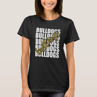 Camiseta Bulldogs Gold School Sports Fan Team Spirit