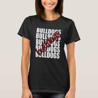 Camiseta Bulldogs Maroon School Sports Fan Team Spirit  