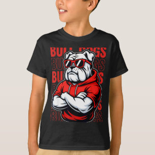 Camiseta Bulldogs Retro para Hombres Mujeres Niños Niñas