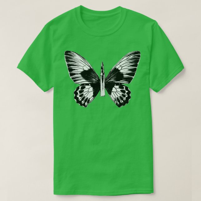 Camiseta Bullet Con Alas De Mariposa Negro Y Blanco (Diseño del anverso)