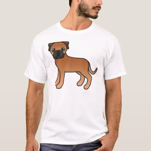 Camiseta Bullmastiff Rojo Perro De Dibujos Animados Lindo