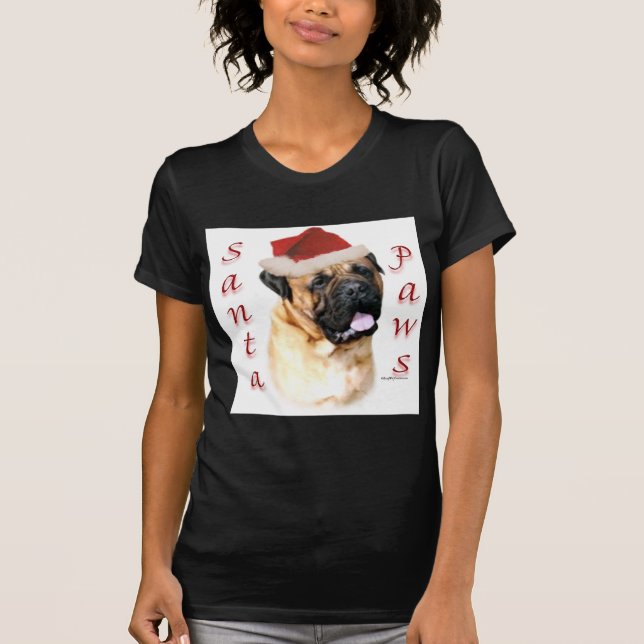 Camiseta Bullmastiff Santa Paws (Anverso)