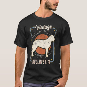 Camiseta Bullmastiff Vintage Retro Classic Dog Love 1