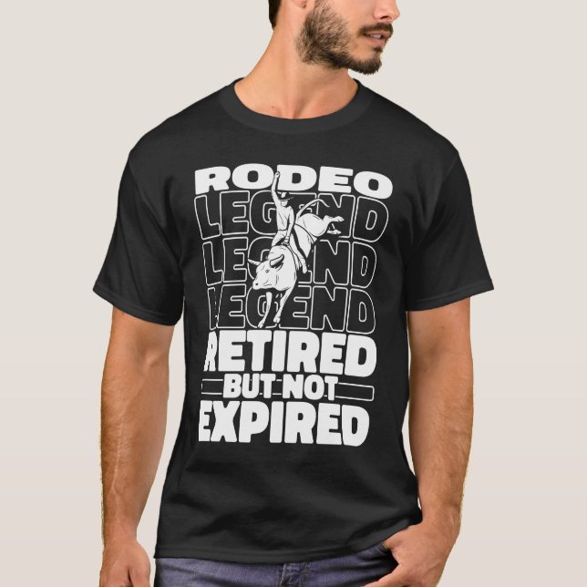 Camiseta Bullrider Retirado Montando Toro Rodeo (Anverso)