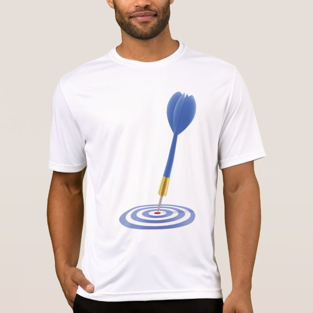 Camiseta Bullseye Hit Blue Dart on Target (Anverso)