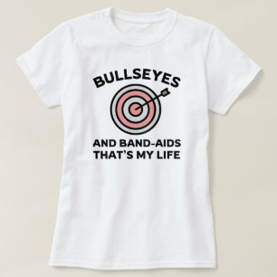 Camiseta Bullseyes y tiras de sida que es mi madre del tiro