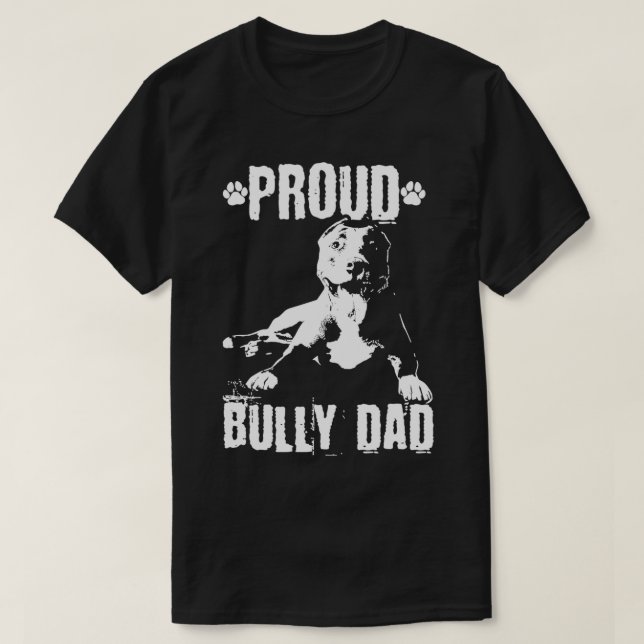 Camiseta Bully Dad American Bully Pitbull Dueño de Perros P (Diseño del anverso)