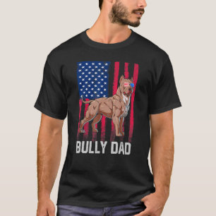 Camiseta Bully Dad Dog Bandera Estadounidense Merica 4O