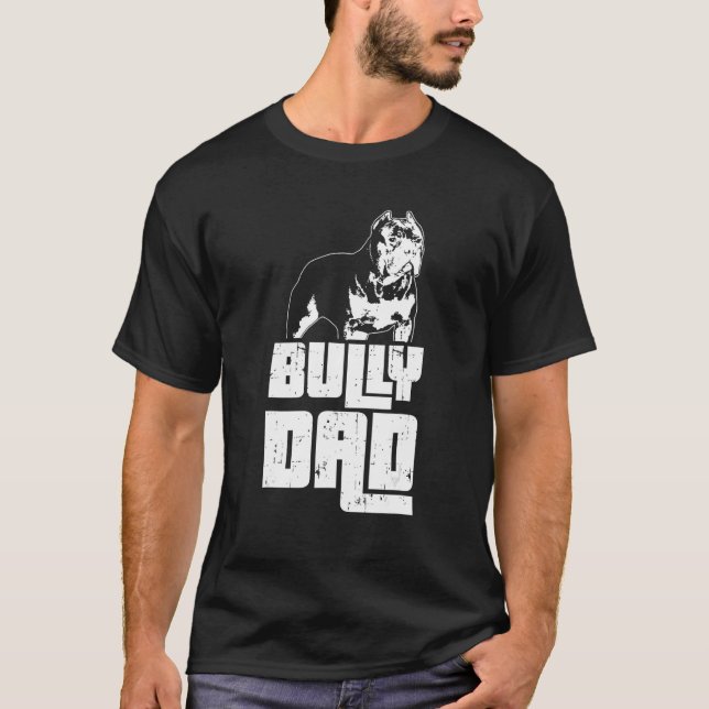 Camiseta Bully Dad Pitbull Lover Cute Pitbull Perro Lover H (Anverso)