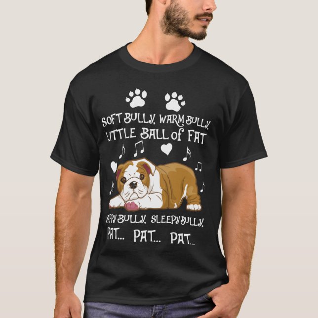 Camiseta Bully Suave, Bully Cálido Bulldog Divertido (Anverso)