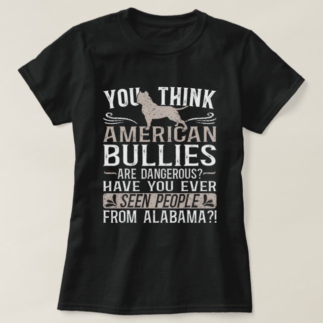 Camiseta Bully XL Pitbull Friendly Dog Rama Alabama Americ (Diseño del anverso)