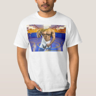 Camiseta bulto de hombre musculoso de SlipperyJoe's abdomin