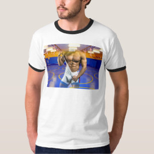 Camiseta bulto muscular de hombre de SlipperyJoe's abdomina